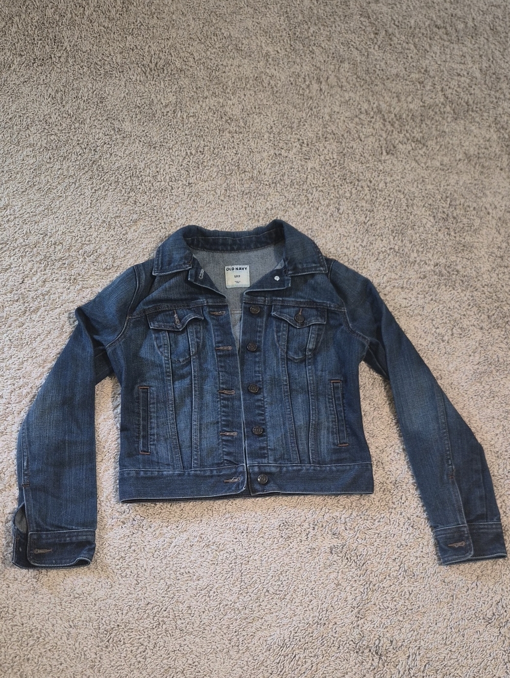 Old Navy Blue Denim Jacket with Button Front